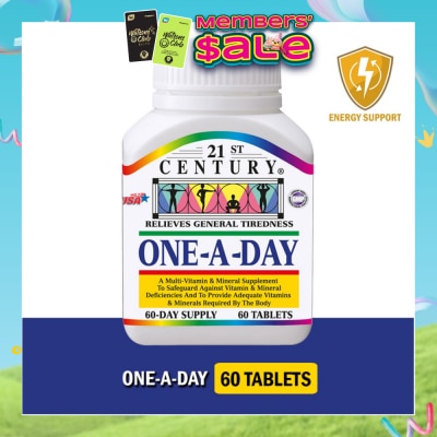 21ST CENTURY - One A Day Multi Vitamin & Mineral Supplement Tablets (Relieves General Tiredness) 60s