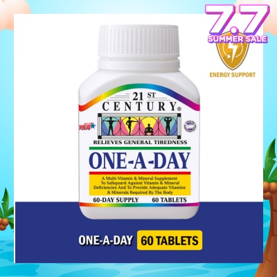 21ST CENTURY One A Day Multi Vitamin & Mineral Supplement Tablets (Relieves General Tiredness) 60s
