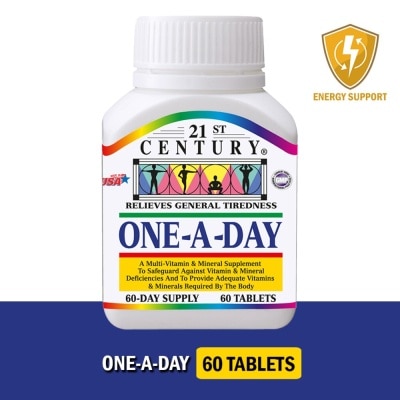 21ST CENTURY One A Day Multi Vitamin & Mineral Supplement Tablets (Relieves General Tiredness) 60s