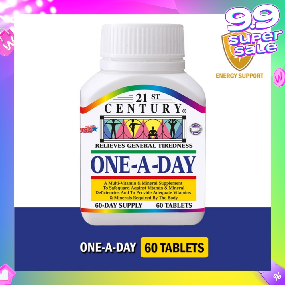 One A Day Multi Vitamin & Mineral Supplement Tablets (Relieves General Tiredness) 60s