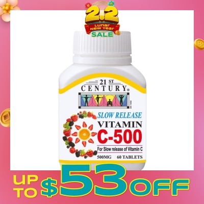 21ST CENTURY Slow Release Vitamin C Tablets 500mg 60s