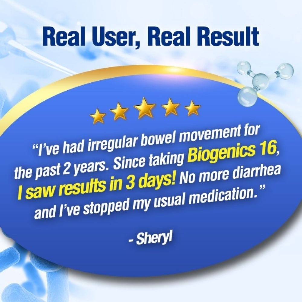 Biogenics 16 Predigested Probiotics Dietary Supplement Sachet (Digestive Balance, Immunity, Eczema, IBS, Diarrhoea, Constipation, Improve Immune Health) 15s image