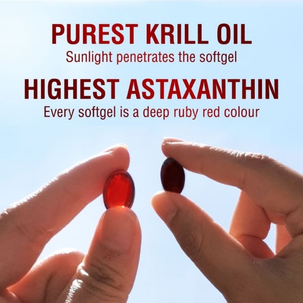 Perfect Krill EX Superba Boost Antarctic with Krill Oil Omega 3 & Phospholipids Softgel (Cholesterol, Heart, Brain, Joint Health) 60s