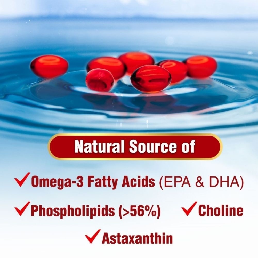 Perfect Krill EX Superba Boost Antarctic with Krill Oil Omega 3 & Phospholipids Softgel (Cholesterol, Heart, Brain, Joint Health) 60s