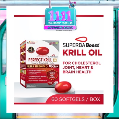 LABO NUTRITION Perfect Krill EX Superba Boost Antarctic with Krill Oil Omega 3 & Phospholipids Softgel (Cholesterol, Heart, Brain, Joint Health) 60s image