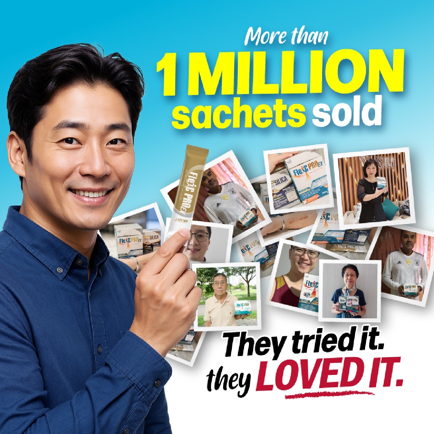 FlexC PRO EX Dietary Supplement Sachet (Joint, Bone & Body Support) 30s