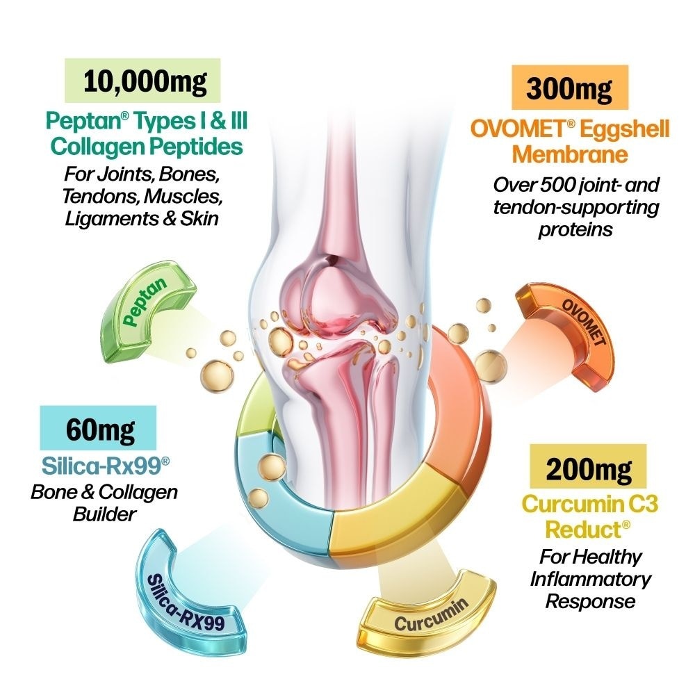 FlexC PRO EX With Peptan Collagen, Curcumin, Silica, & Eggshell Membrane Sachet (Joint, Bone & Body Support) 30s image