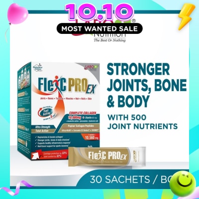 LABO NUTRITION FlexC PRO EX With Peptan Collagen, Curcumin, Silica, & Eggshell Membrane Sachet (Joint, Bone & Body Support) 30s image
