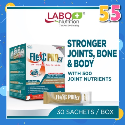 LABO NUTRITION FlexC PRO EX Dietary Supplement Sachet (For Joint Knee Arthritis Pain + Beneficial for Hair & Nails & Skin Health) 30s