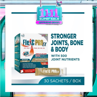 LABO NUTRITION FlexC PRO EX With Peptan Collagen, Curcumin, Silica, & Eggshell Membrane Sachet (Joint, Bone & Body Support) 30s image