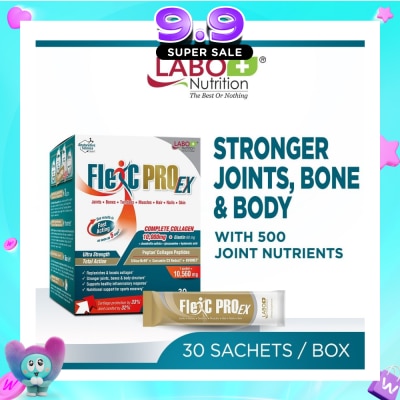 LABO NUTRITION - FlexC PRO EX With Peptan Collagen, Curcumin, Silica, & Eggshell Membrane Sachet (Joint, Bone & Body Support) 30s image
