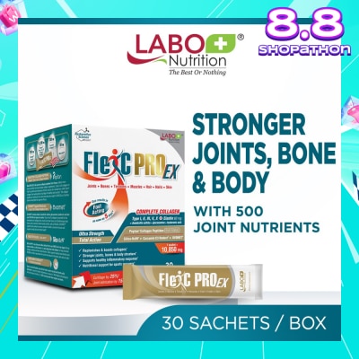 LABO NUTRITION FlexC PRO EX Dietary Supplement Sachet (For Joint Knee Arthritis Pain + Beneficial for Hair & Nails & Skin Health) 30s
