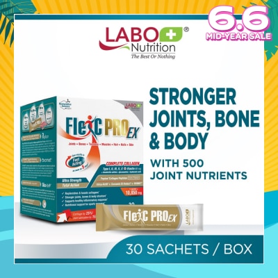 LABO NUTRITION FlexC PRO EX Dietary Supplement Sachet (For Joint Knee Arthritis Pain + Beneficial for Hair & Nails & Skin Health) 30s