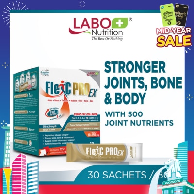 LABO NUTRITION FlexC PRO EX Dietary Supplement Sachet (For Joint Knee Arthritis Pain + Beneficial for Hair & Nails & Skin Health) 30s