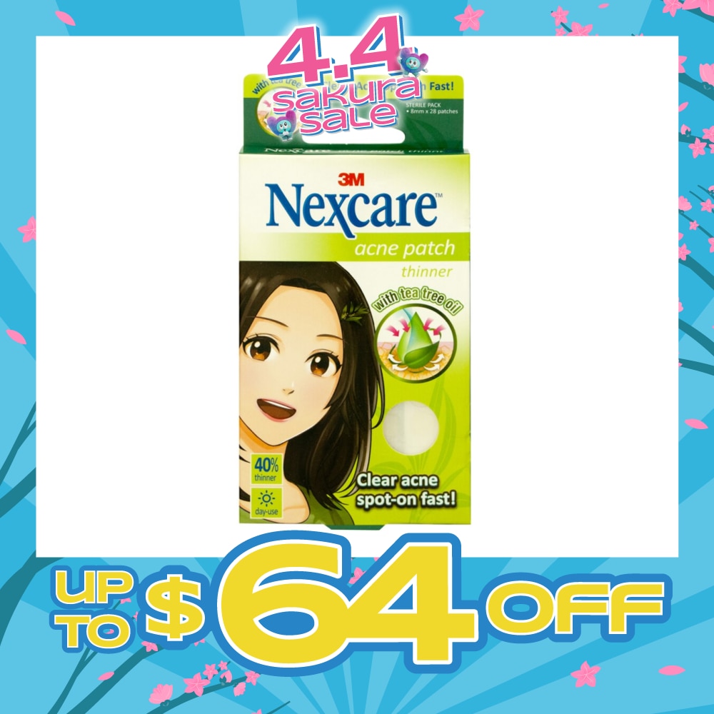 Acne Patch with Tea Tree Oil 40% Thinner 8mm Day Use (Clear Acne Spot on Fast) 28s