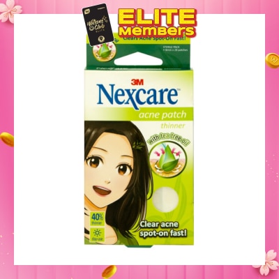 3M NEXCARE Acne Patch with Tea Tree Oil 40% Thinner 8mm Day Use (Clear Acne Spot on Fast) 28s