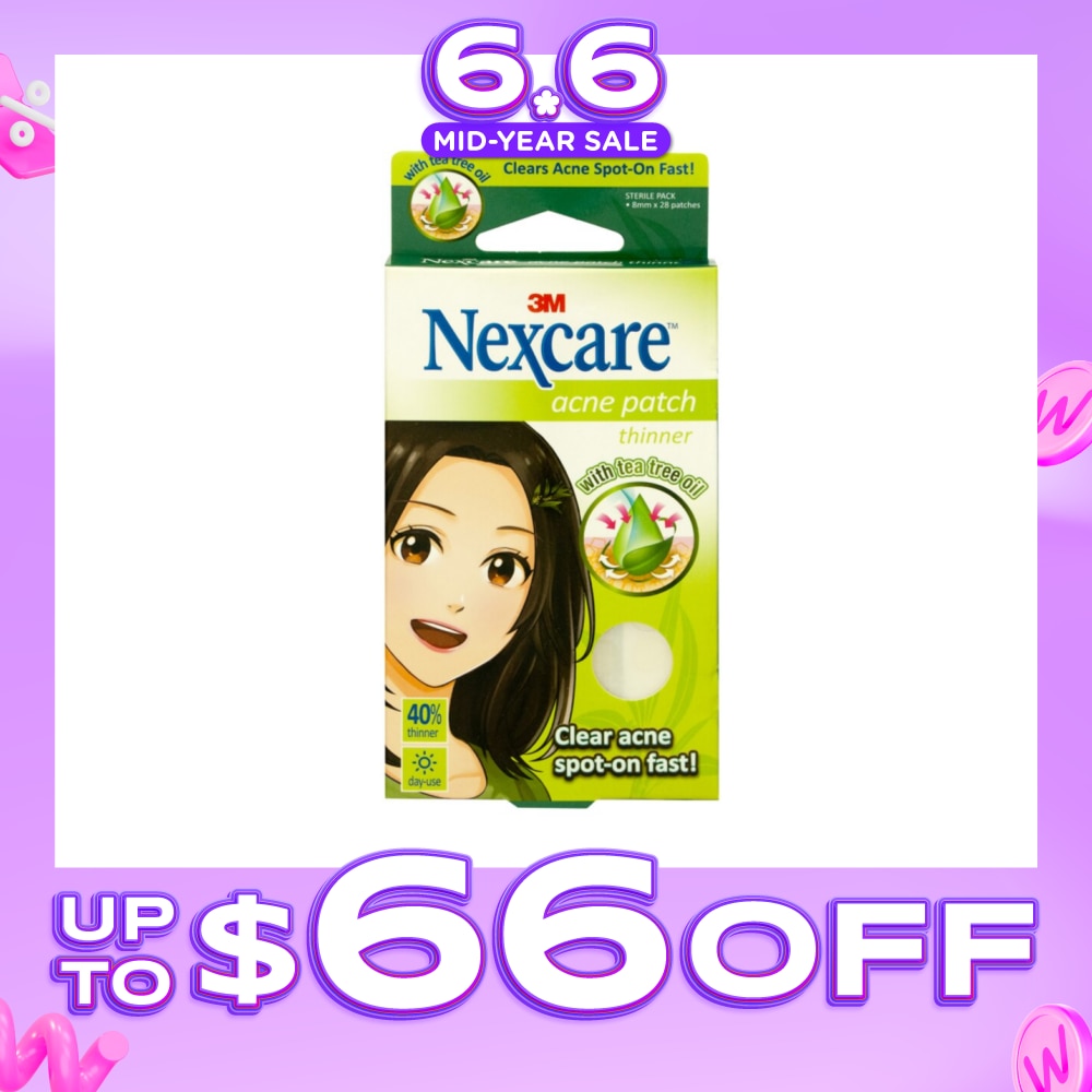 Acne Patch with Tea Tree Oil 40% Thinner 8mm Day Use (Clear Acne Spot on Fast) 28s