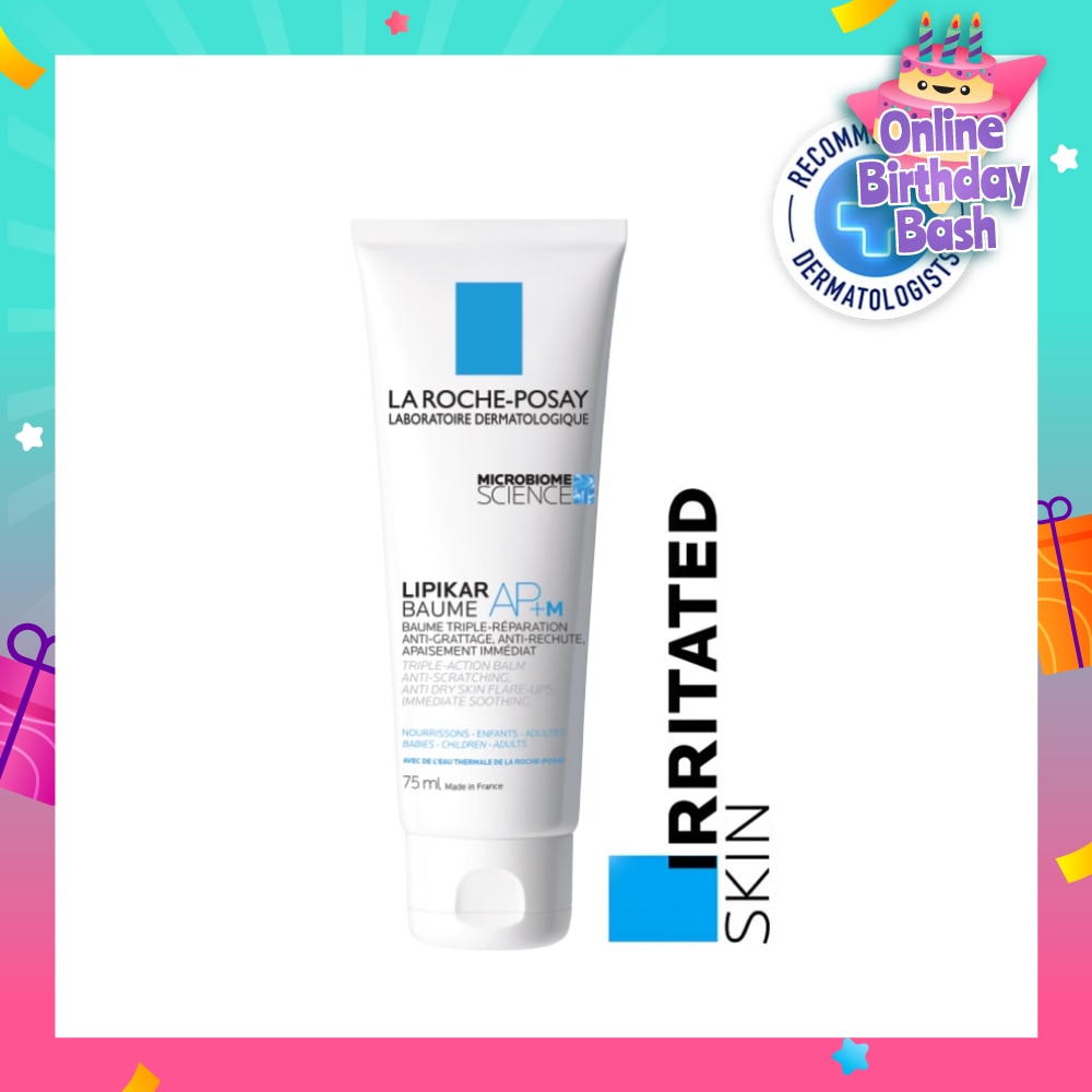 Lipikar Baume AP+M (Anti-Scratching Body Moisturiser with Niacinamide for Eczema-Prone Skin & Babies) 75ml