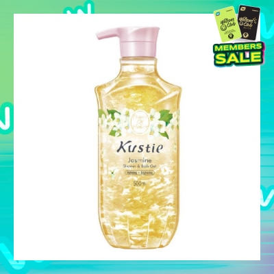 KUSTIE Jasmine Shower & Bath Gel w/Pump (Removing Dryness and Roughness, Moisturizing, Leaving Skin Constantly Healthy and Lustrous) 500ml