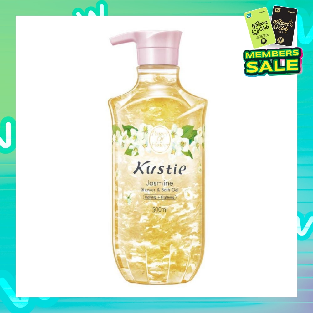Jasmine Shower & Bath Gel w/Pump (Removing Dryness and Roughness, Moisturizing, Leaving Skin Constantly Healthy and Lustrous) 500ml