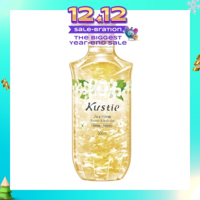 KUSTIE Jasmine Shower & Bath Gel w/Pump (Removing Dryness and Roughness, Moisturizing, Leaving Skin Constantly Healthy and Lustrous) 500ml