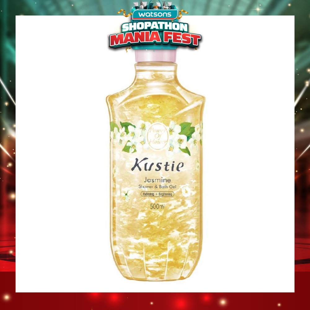 Jasmine Shower & Bath Gel w/Pump (Removing Dryness and Roughness, Moisturizing, Leaving Skin Constantly Healthy and Lustrous) 500ml