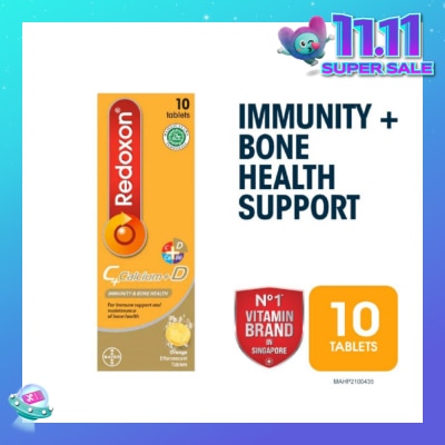 REDOXON Vitamin C, D & Calcium Immunity & Bone Health Effervescent Orange 10s