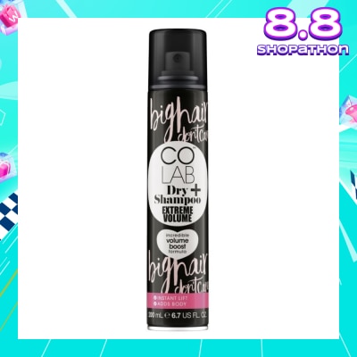 COLAB Dry Shampoo Extreme Volume Incredible Volume Boost Formula (Instant Lift, Adds Body) 200ml