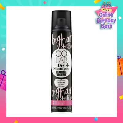 COLAB Dry Shampoo Extreme Volume Incredible Volume Boost Formula (Instant Lift, Adds Body) 200ml