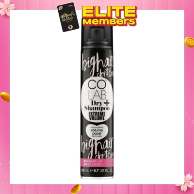 COLAB Dry Shampoo Extreme Volume Incredible Volume Boost Formula (Instant Lift, Adds Body) 200ml