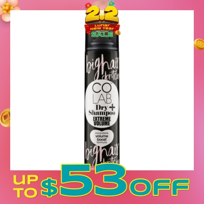 COLAB Dry Shampoo Extreme Volume Incredible Volume Boost Formula (Instant Lift, Adds Body) 200ml