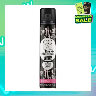 COLAB Dry Shampoo Extreme Volume Incredible Volume Boost Formula (Instant Lift, Adds Body) 200ml