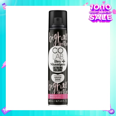 COLAB Dry Shampoo Extreme Volume Incredible Volume Boost Formula (Instant Lift, Adds Body) 200ml