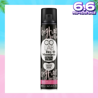 COLAB Dry Shampoo Extreme Volume Incredible Volume Boost Formula (Instant Lift, Adds Body) 200ml