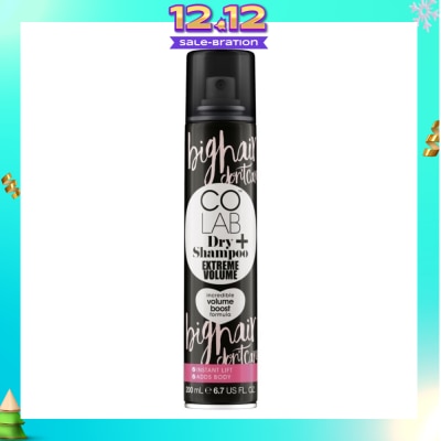 COLAB Dry Shampoo Extreme Volume Incredible Volume Boost Formula (Instant Lift, Adds Body) 200ml