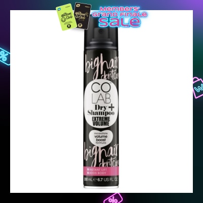 COLAB Dry Shampoo Extreme Volume Incredible Volume Boost Formula (Instant Lift, Adds Body) 200ml