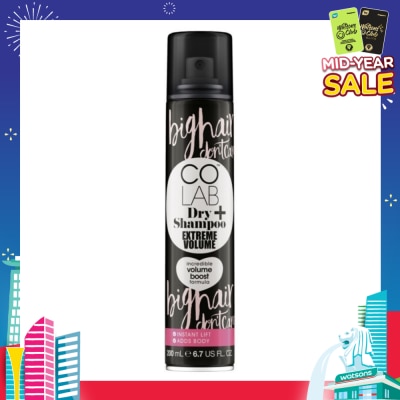 COLAB Dry Shampoo Extreme Volume Incredible Volume Boost Formula (Instant Lift, Adds Body) 200ml