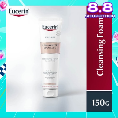 EUCERIN Ultrawhite Spotless Gentle Cleansing Foam (Suitable for All Skin Type + Removes Excessive Oil & Makeup) 150ml