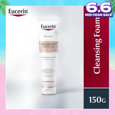 EUCERIN Ultrawhite Spotless Gentle Cleansing Foam (Suitable for All Skin Type + Removes Excessive Oil & Makeup) 150ml