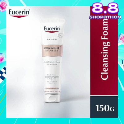 EUCERIN Ultrawhite Spotless Gentle Cleansing Foam (Suitable for All Skin Type + Removes Excessive Oil & Makeup) 150ml