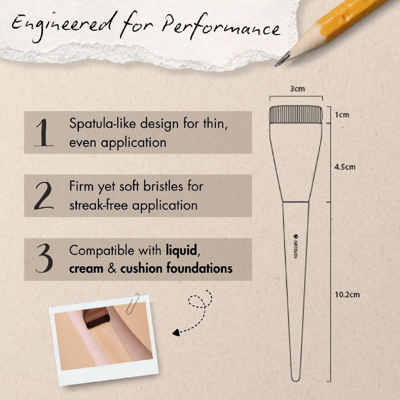 Artisan Spatula Flat Foundation Brush F20 1s