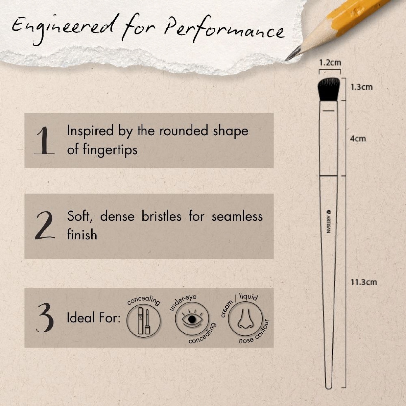 Artisan Finger Concealer Brush F32 1s