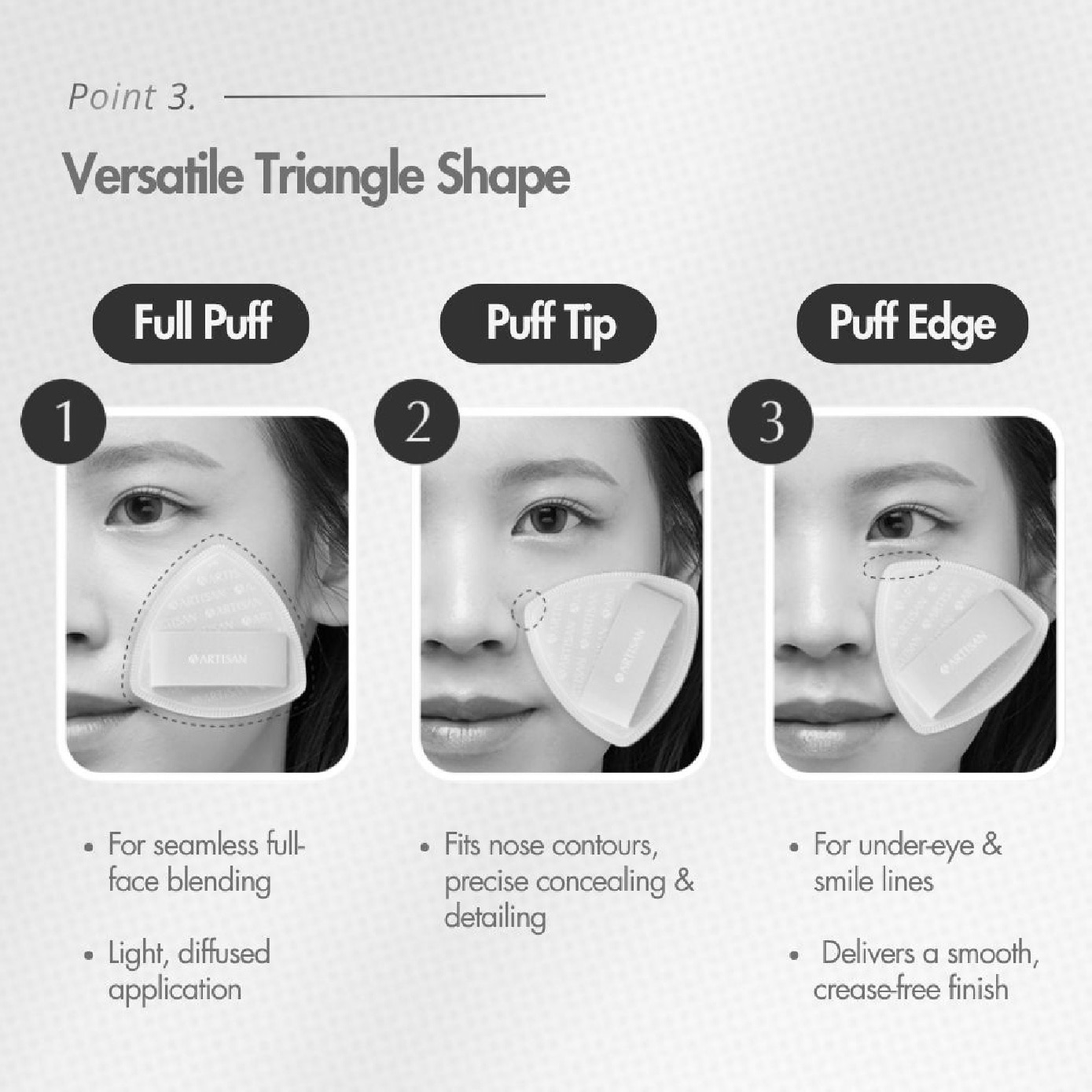 Artisan Triangle Soft Touch Beauty Puff 1s