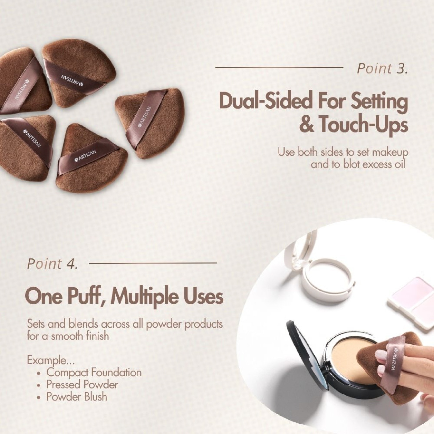 Artisan Pizza Shape Powder Puff 1s