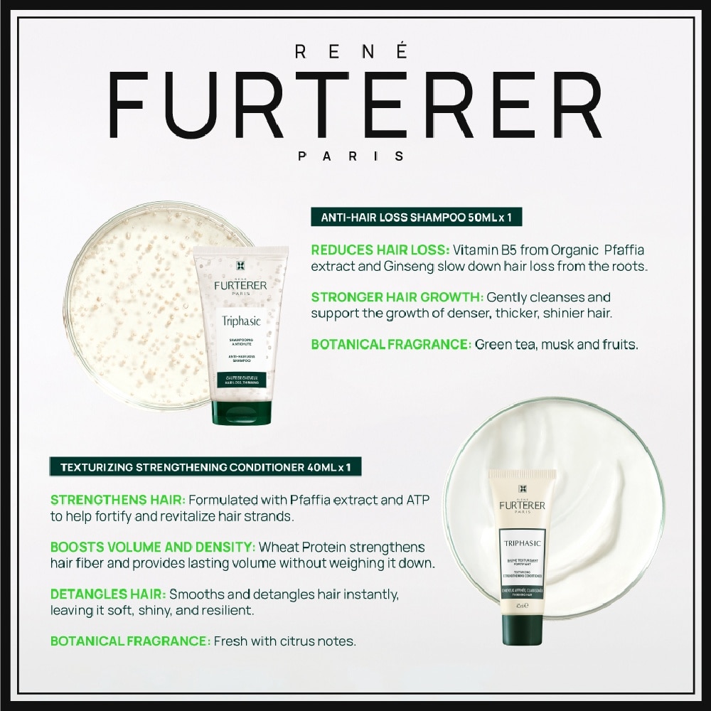 Triphasic Anti-hair Loss Shampoo + Conditioner Mini Travel Set 1s