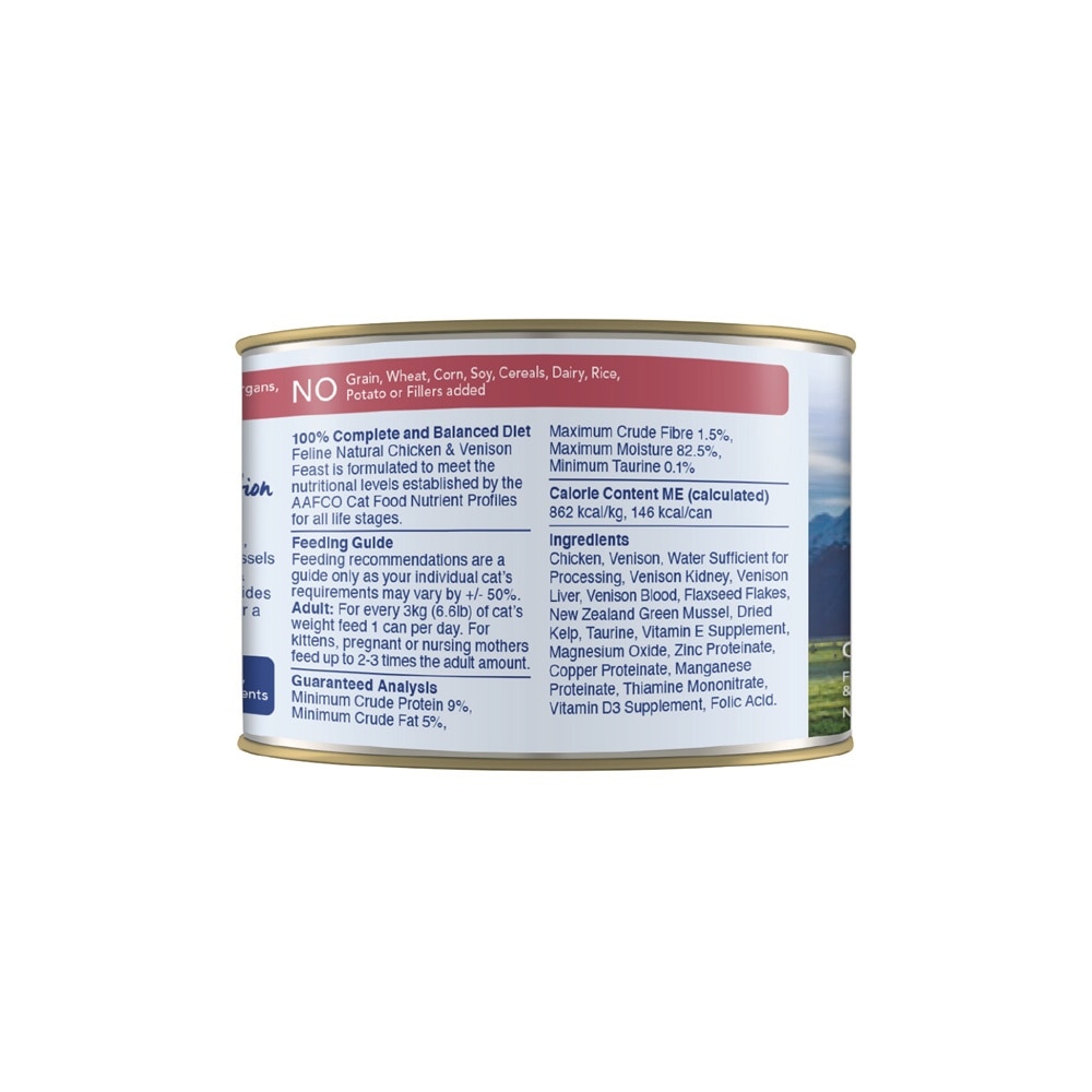 Chicken & Venison Feast Canned Cat Food 170g x 12s (Per Carton)