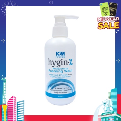 ICM PHARMA Hygin-X Antibacterial Foaming Wash 200ml