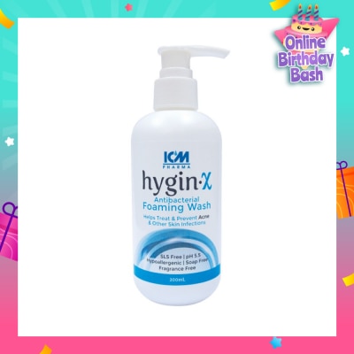 ICM PHARMA Hygin-X Antibacterial Foaming Wash 200ml