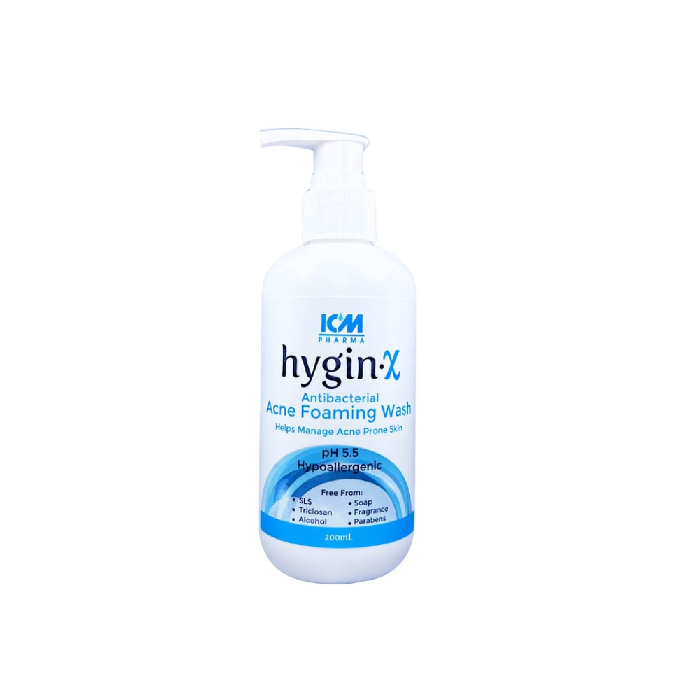 Pharma Hygin-X Antibacterial Acne Foaming Wash For Face & Body 200ml