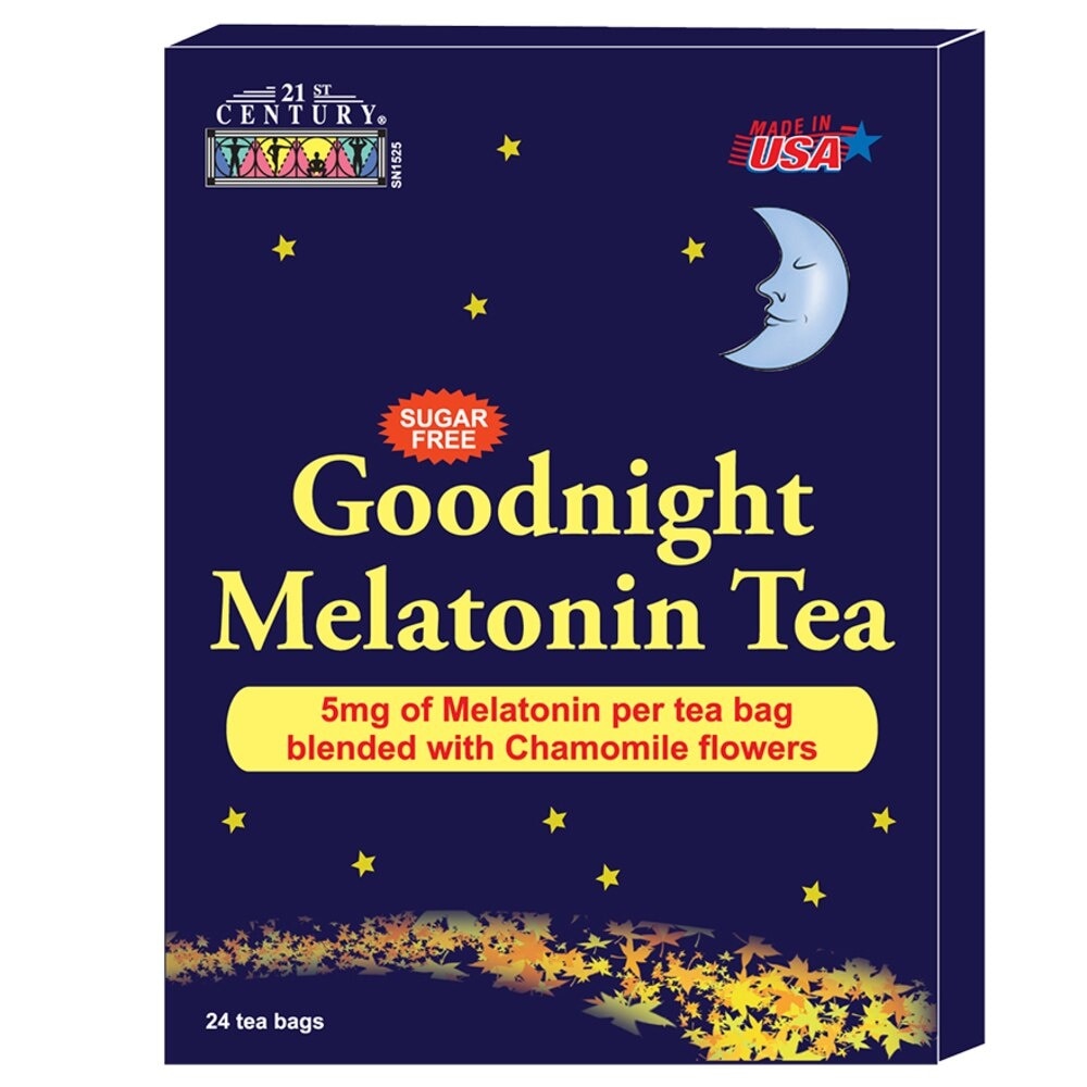 Goodnight Melatonin Sugar-free Tea Bags Blended with Chamomile Flowers (For Relexation & Restful Sleep) 5mg x 24s